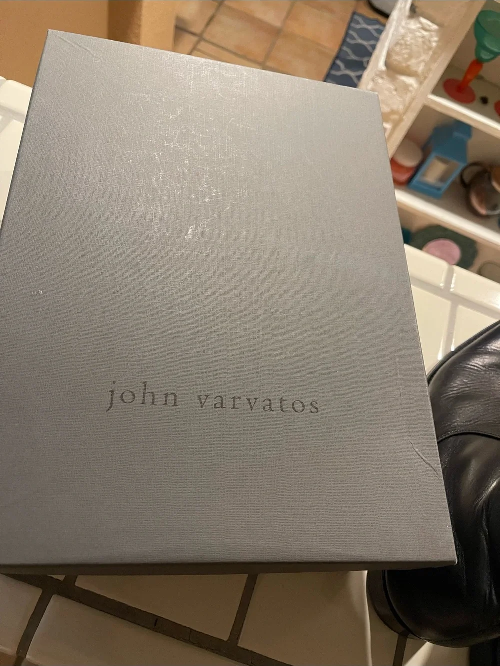 John Varvatos Black Leather Chukka Boots